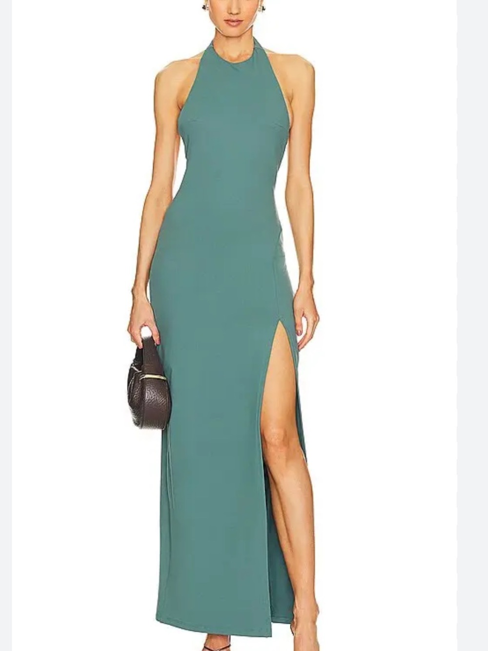 REVOLVE Susana Monaco Halter Maxi Dress Rosemary XS
